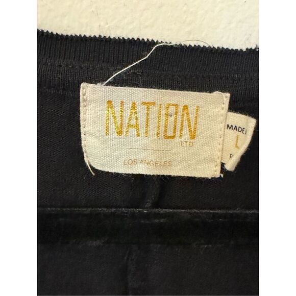 Nation Ltd Black Puff Sleeve T Shirt Dress L - Picture 5 of 6